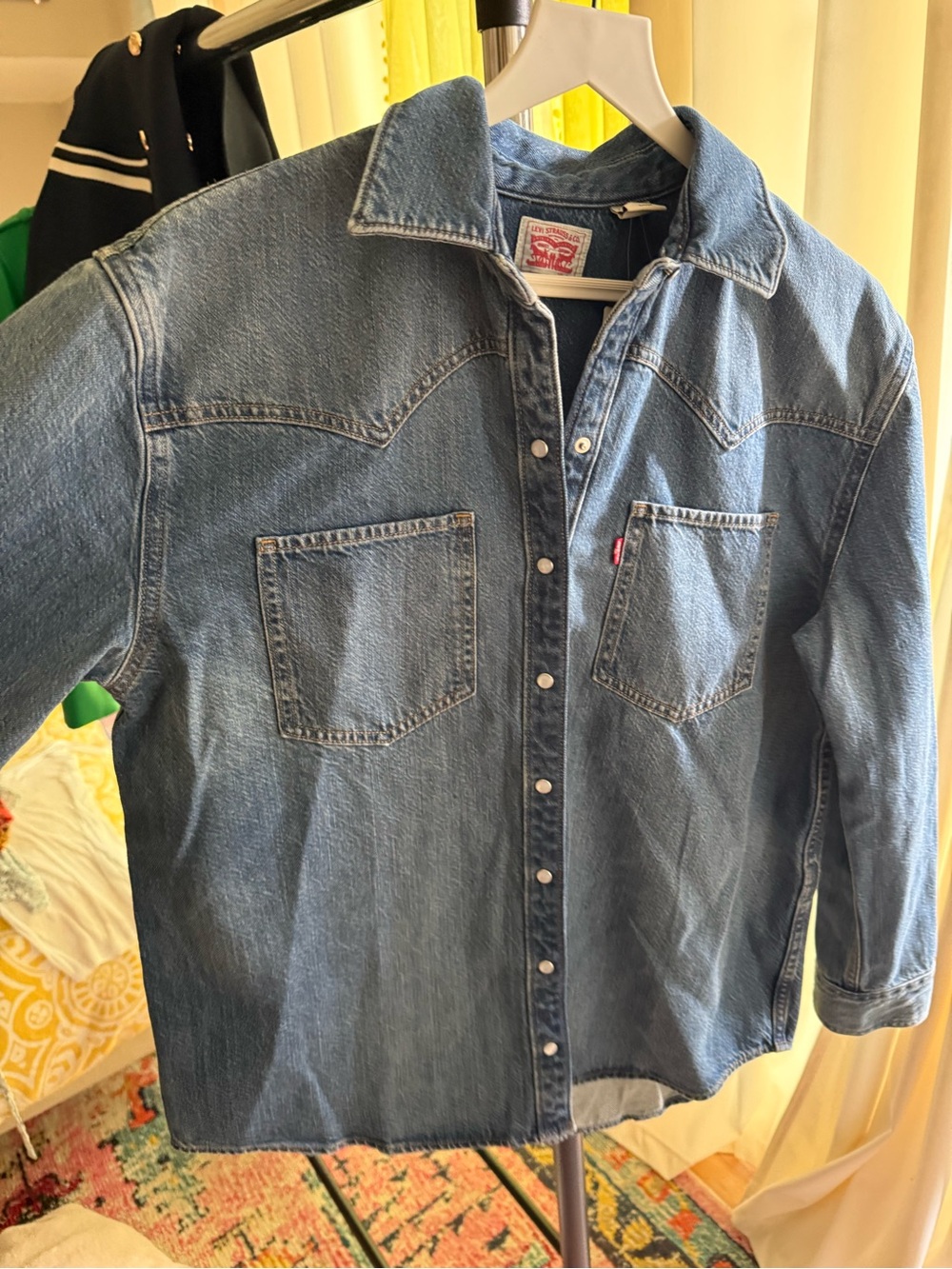 Levi's Blue Denim Shirt Jacket with Red Label